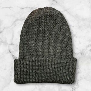 Handmade Cozy Knit Beanie in Dark Grey